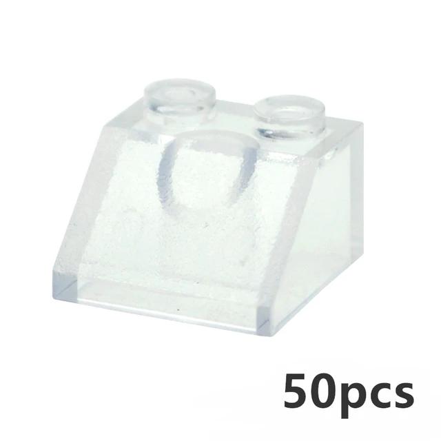 MOC Clear Transparent Blue White Thick Building Blocks 1x1 1x2 2x2 2x4 Dots Figures Educational Creative Toy Compatible Brand