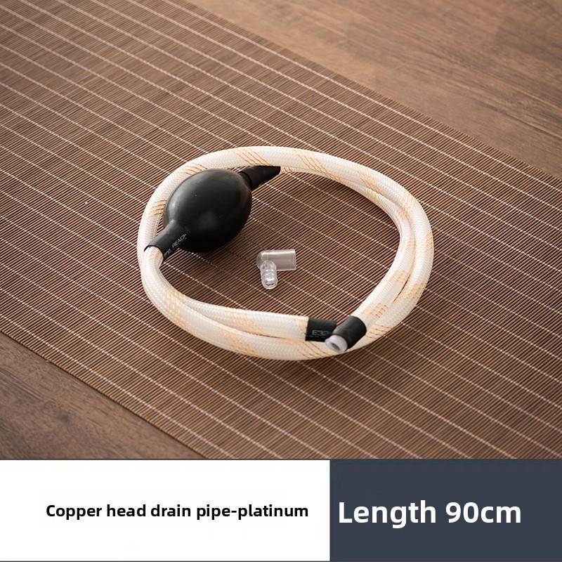 Teeablage Ablaufschlauch mit Wasseransaugballon Flexibler Schlauch Frostschutz Korrosionsbeständig für Teetischplatte Entwässerung