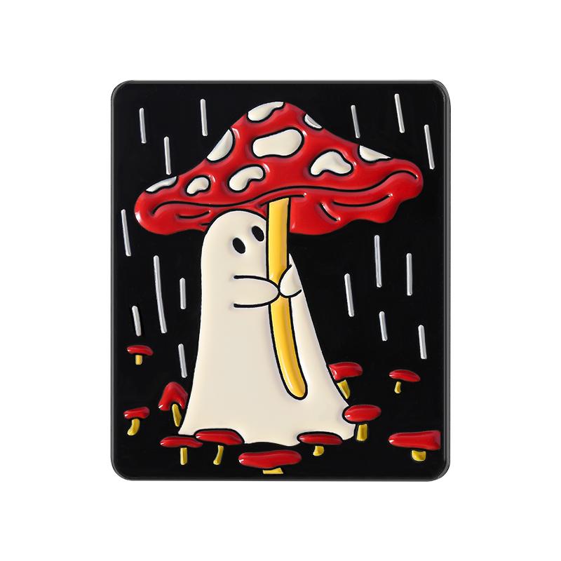 Halloween Ghost Mushrooms Enamel Pins Custom Mushroom Cap Brooches Lapel Badges Clothes Punk Jewelry Gift for Kids Friends