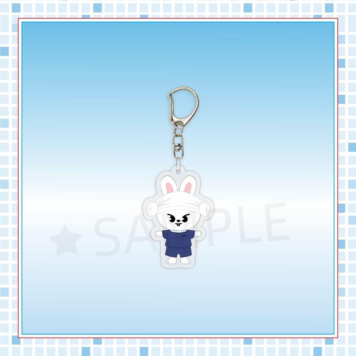 Straykids Animation Bathroom Acrylic Keychain Skzoo Cute Acrylic Keychain Bag Accessories Star Official Peripherals Same Style