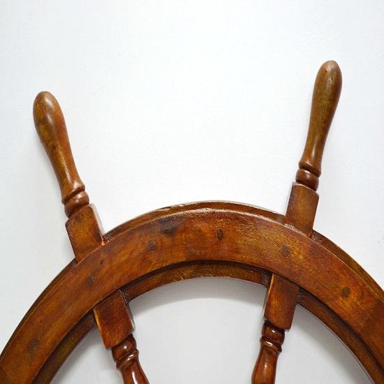 60.96 Cm Wood Pirate's Ship Wheel Marine Décor