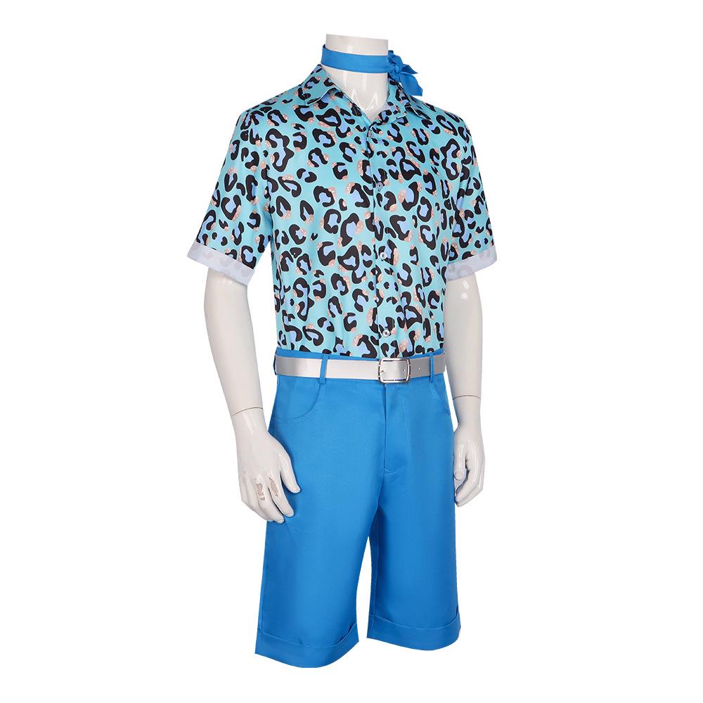 2023 Ken Blue Barbie Movie Cosplay Costume Set for Halloween