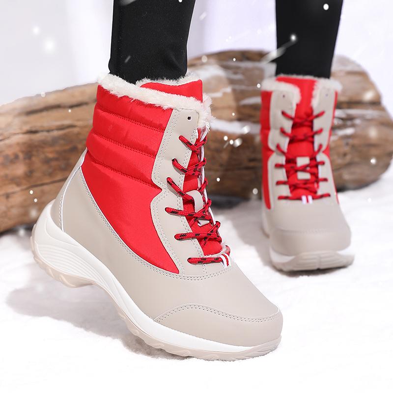Women Platform Snow Boots Plush Keep Warm Thigh High Boots Minimalism  New Winter Ankle Boots Comfortable Walking Sneakers
