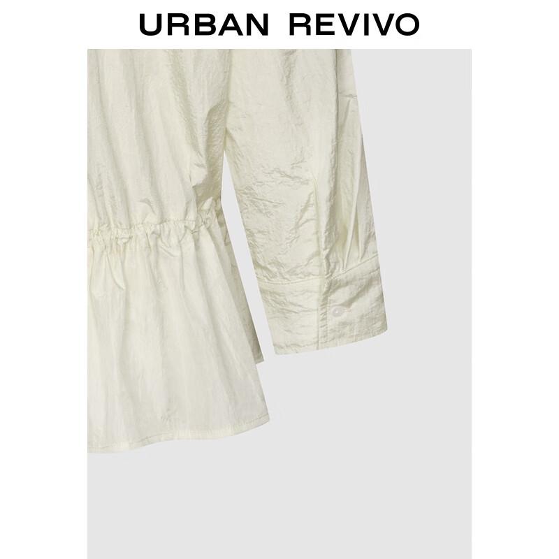 UR Women's Pleated Casual Button-Up Shirt