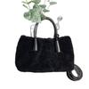 Large Capacity Simple Winter Women's Bag 2025 New Trendy Fashion Handbag One-shoulder Wool Foreign Style Tote Bag