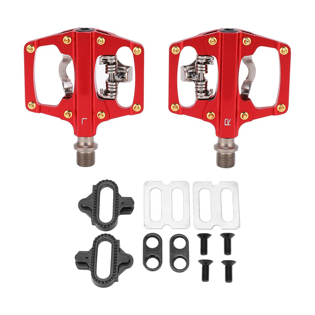 MEROCA Dual Sided Platform Multi Use Pedal for SPD Mountain Bike Bicycle Sealed Clipless Pedals