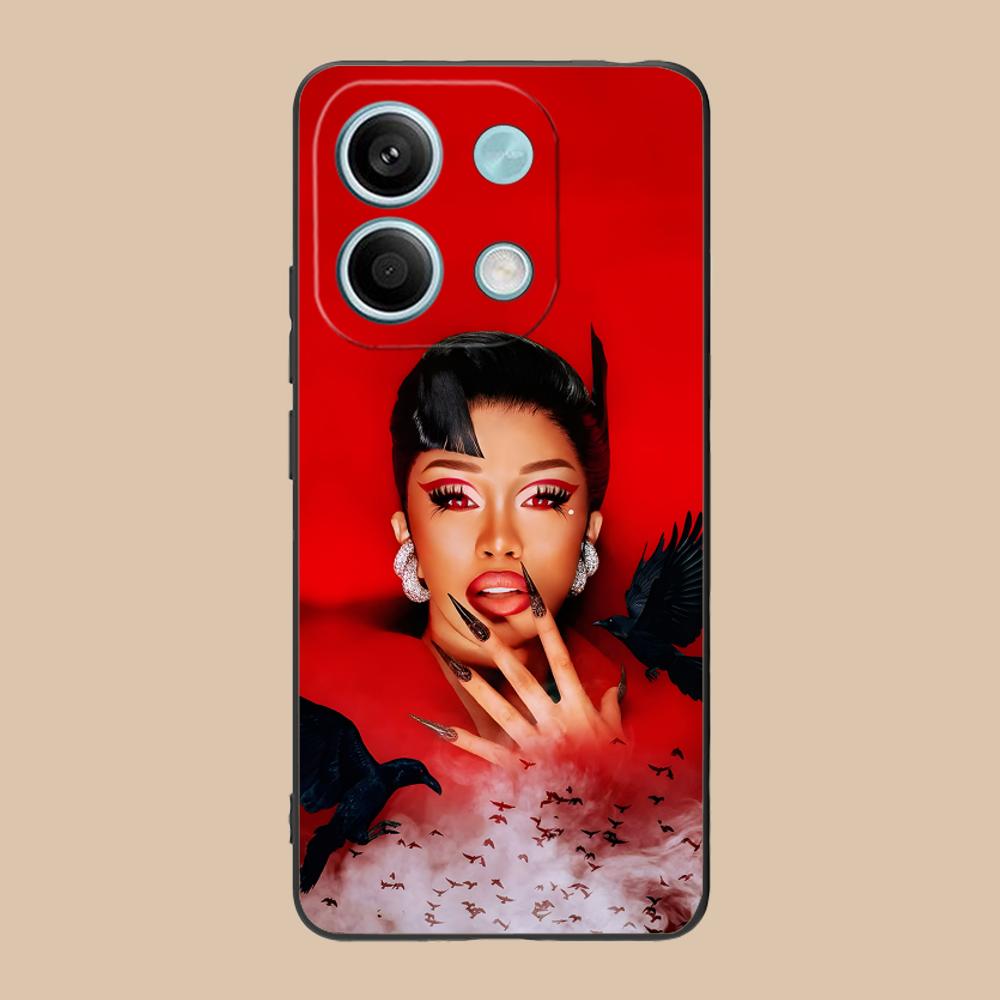 Cardi B Matte TPU Mobile Phone Case for Xiaomi 15 14 13 12 Mi 11 T Ultra Lite Pro S X 5G Colorful Printing Cover