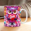Owl Cup Cartoon Ceramic Pottery Mugs 350ml Decorative Water Cup Colorful Valentine Tumbler Novelty Tea Cups For Hot Ice Drink