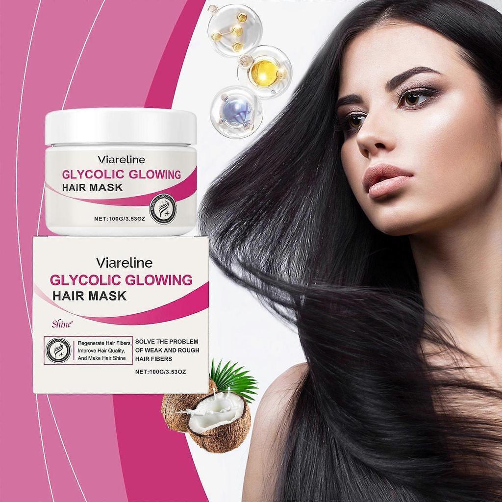 Viareline Glossy Moisturizing Hair Mask Hydrating, Smooth, Shiny, Improves Dry And Frizzy Hair Care Mask