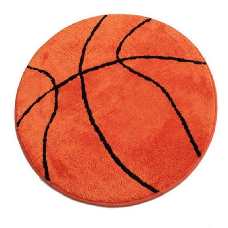

VIKAMA Foldable Floor Mat Thickened Plush Round Rug Billiards Bedroom Bedside Blanket Football Basketball Decorative Floor Mat 60X60CM(2X2FT