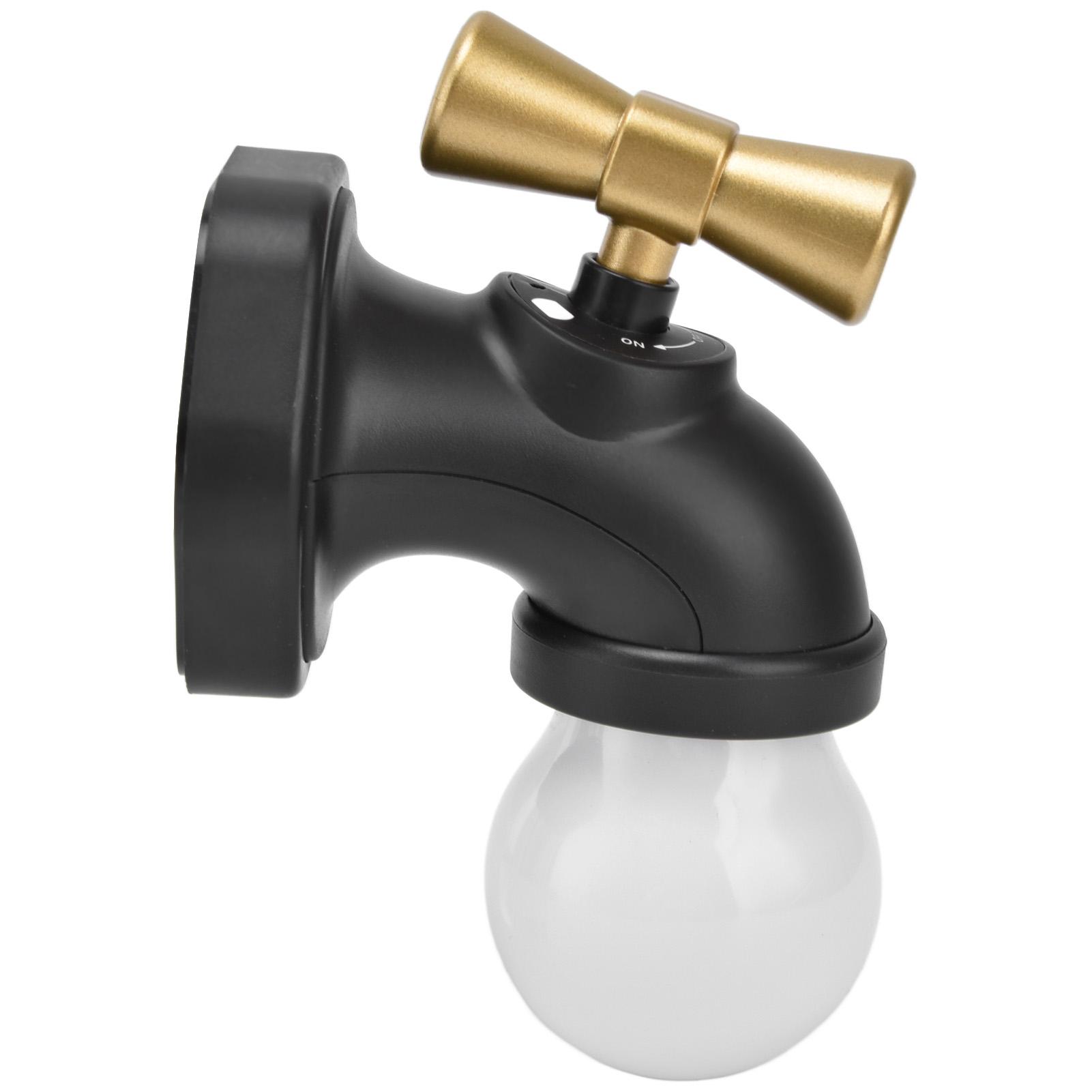 

Creative LED Faucet Night Light USB Charging Voice Controlled Induction Bedside Lamp for Corridor