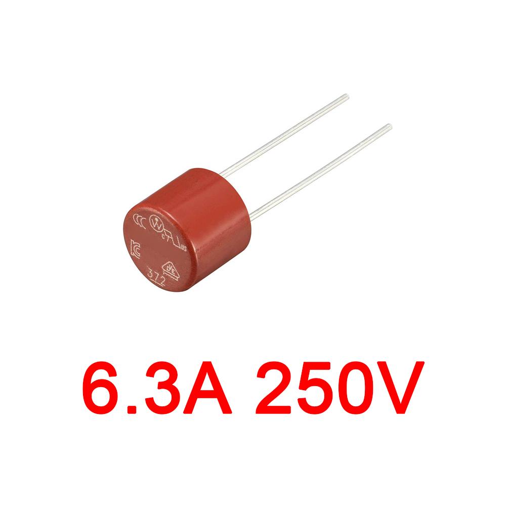 

20PCS T1A T2A T3.15A T4A T5A T6.3A T10A 250V Ємнісний циліндричний запобіжник Мініатюрний повільний переривчастий мікрозапобіжник, встановлений на циліндр DIP