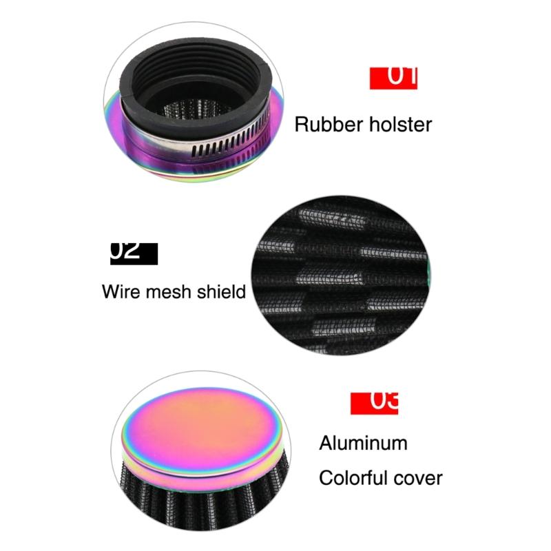 Stylish Colorful Motorcycle Carburetor Air Filter with Mushroom Head High Flow Air Filter for Carburetor Motorcycle Part
