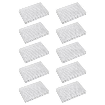 10pcs Tissue Culture Plate 96 Well Clear Polystyrene Cell Growth Culture Plate with Plastic Lid for