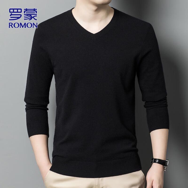 ROMON Men's V-Neck Knit Sweater