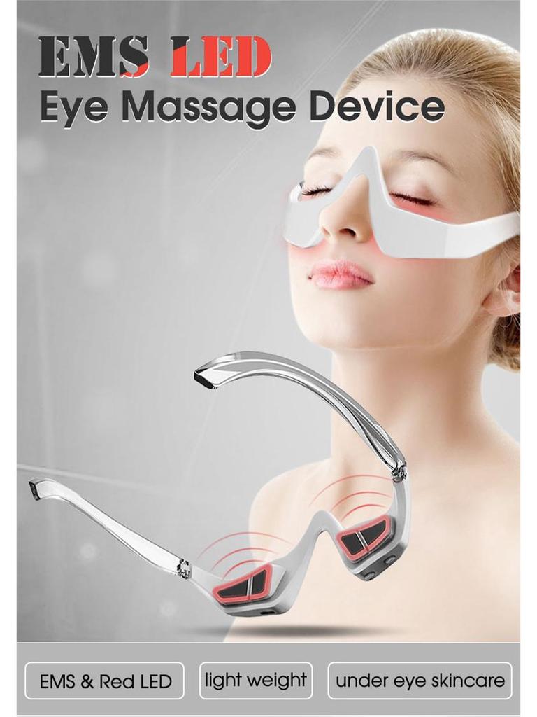 Multifunctional Eye Care Device: Handheld Beauty Massager with Red Light and Essence Application for Home Use.