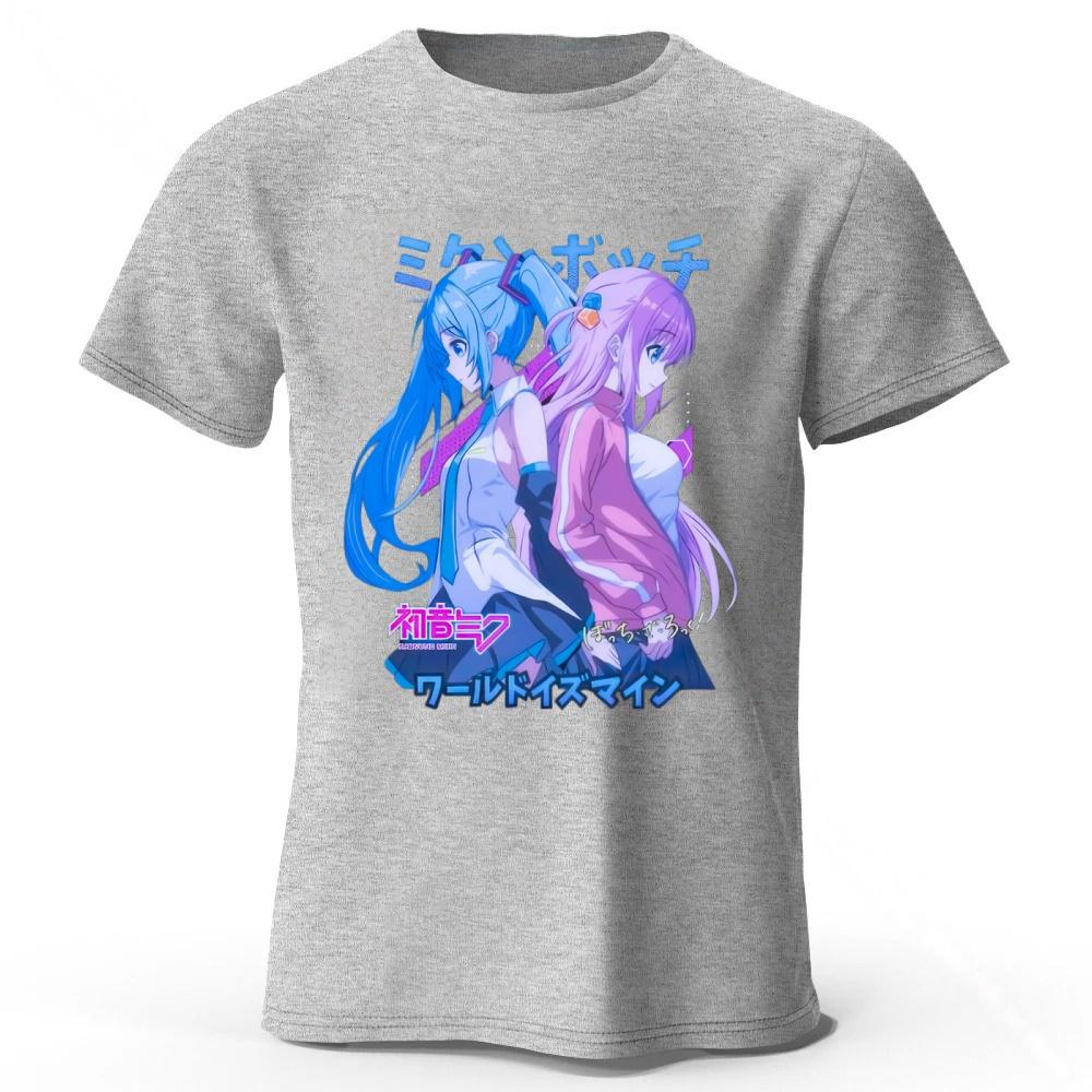 Summer New Hatsune Miku Printed Pure Cotton Tshirt Menswomens Daily Fashion Casual Comfortable Plussize Short Sleeves