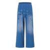 Mens Relaxed Fit Drawstring Waist Cotton Jogger Pants With Star Print English Slogan Loose Straight Leg Casual Trousers