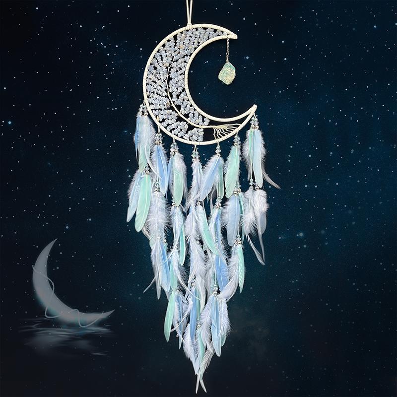 

3 Colors Handcrafted Dream Catcher Wind Chimes Wall Hangings For Bedroom Creative Birthday Festival Gifts Home Decoration Crafts синій