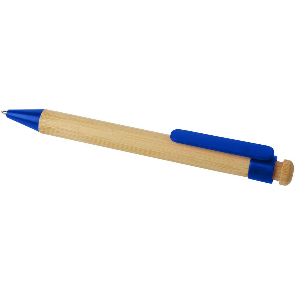 Bamboo pen and recycled plastic "Rattan" Blue
