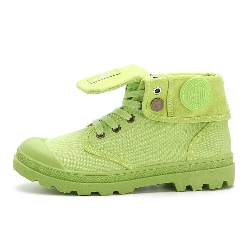 Fashion Women's Canvas Shoes Women Work Boots Palladium Style Fashion High-top Breathable Ankle Casual Shoes Female High Quality 35-41