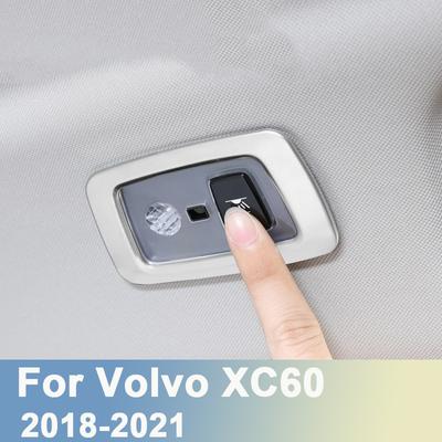 Edelstahl-Hinterleselichtrahmen-Dekorationsaufkleber-Ordnung für Volvo XC60 2018 – Innendachlampen-Zubehör