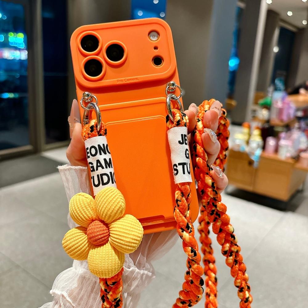 Crossbody Lanyard Slot Card Holder Wallet Soft Silicone Case For iPhone 17 Pro Max 16 15 14 13 12 11 Camera Protection Cover