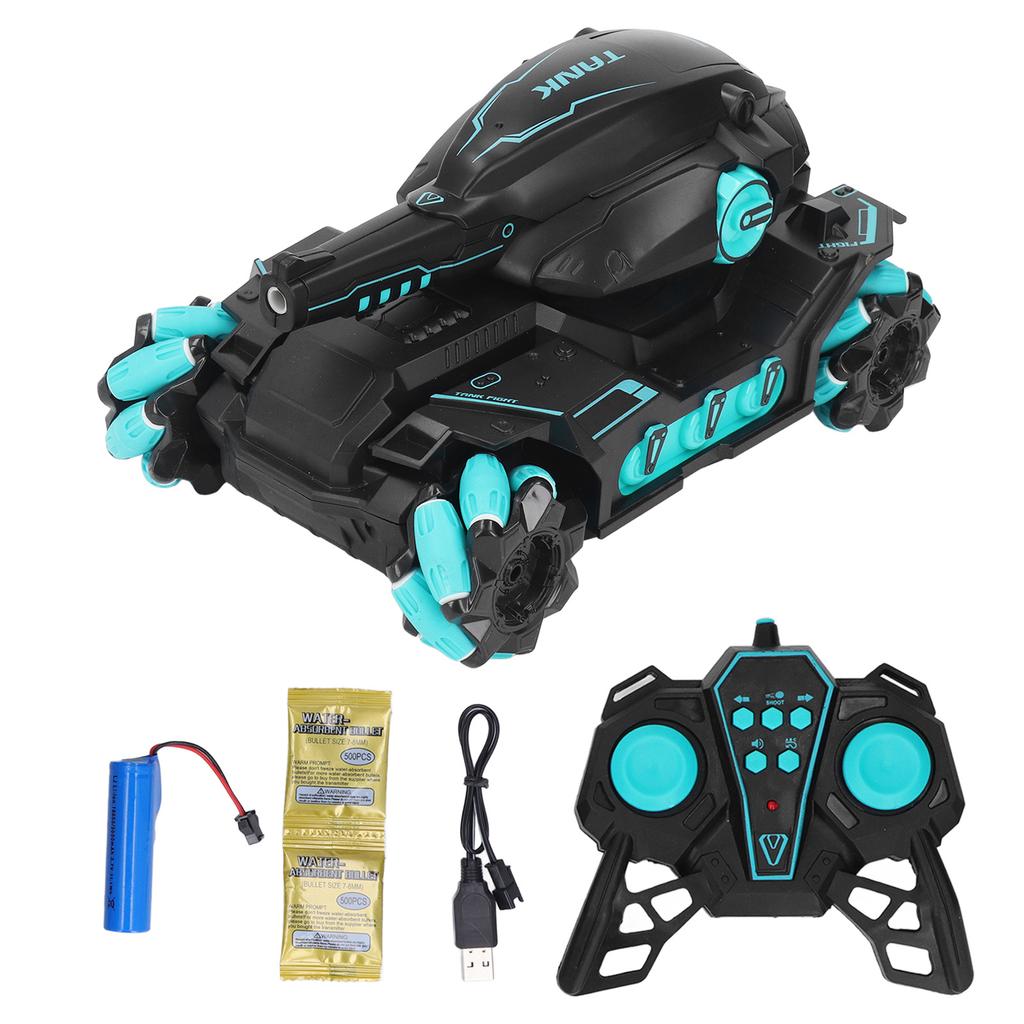 2.4Ghz RC Tank Car 1000 Pcs Water Ball Spraying 360 Degree Rotating Remote Control Vehicle Toy