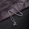 Bungee Jumping Balloon Dog Necklace: Punk Hip Hop Titanium Steel Sweater Chain for Couples with Accessories