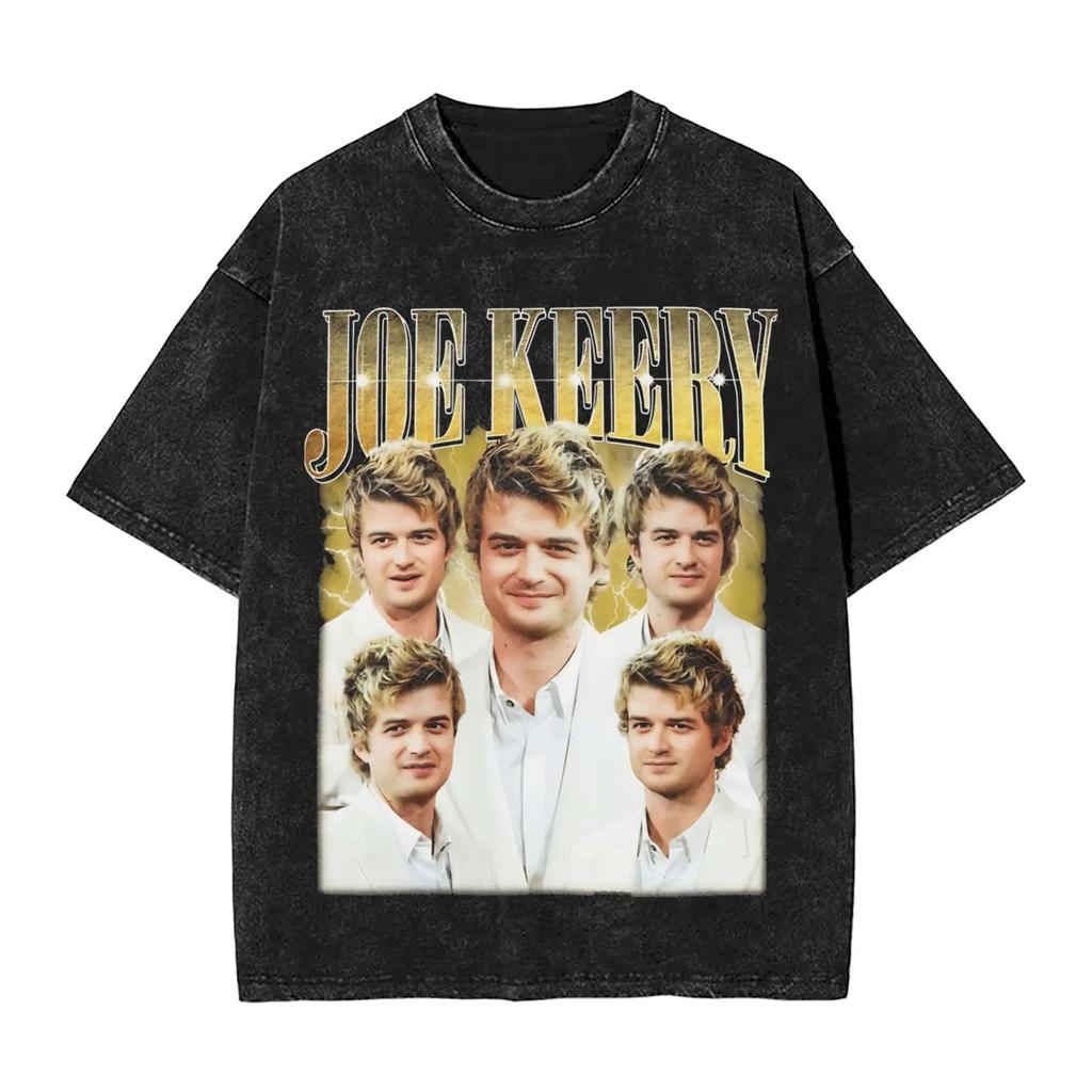 2026 Kuuma DJO Joe Keery Graafilise Prindiga T-särk Meeste Naiste Vintage Pesitud Puuvillane Suvine Uus Topp Harajuku High-street Vabaaja Ülemõõduline T-särk Lühikeste Varrukatega
