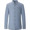 Men's Long-Sleeve Cotton-Linen Shirt
