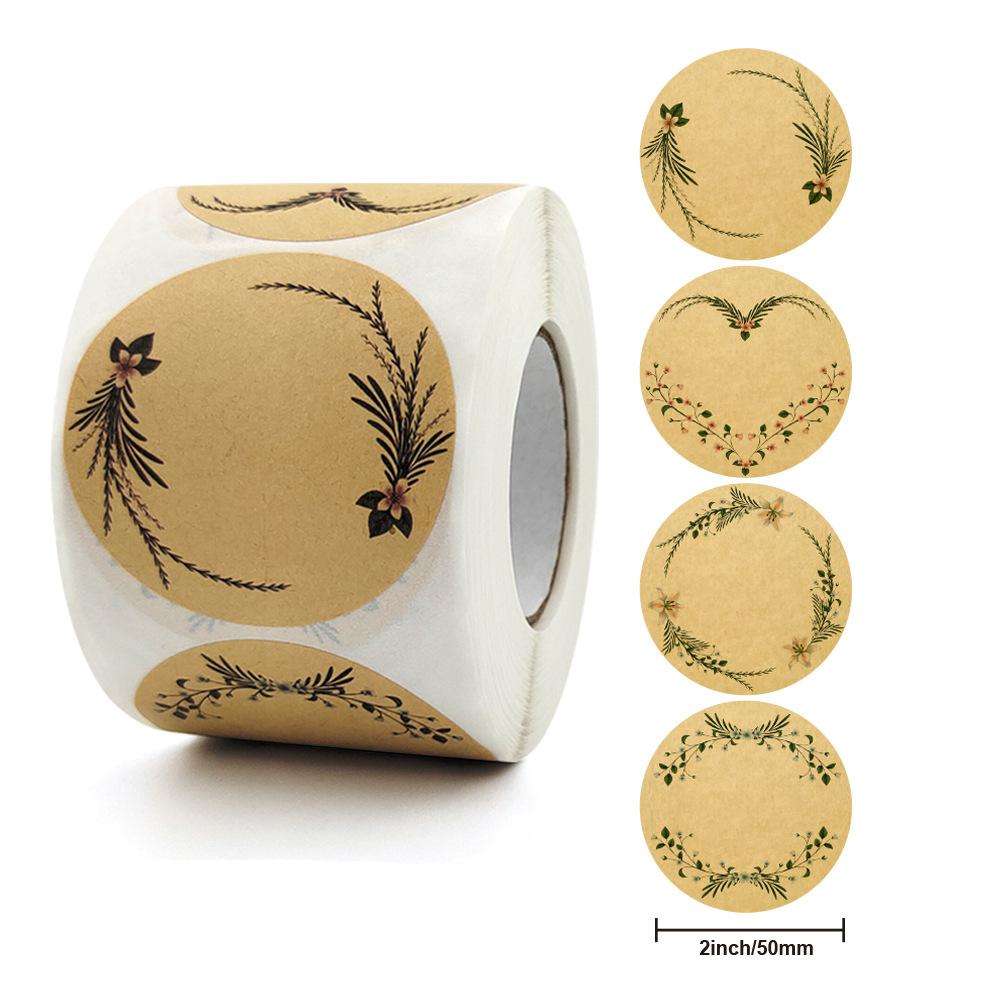 50-500Pcs High-Standard-Quality 2 Inch High-Quality Kraft High-Quality Paper High-Quality Flowers High-Quality Thank High-Quality You High-Quality