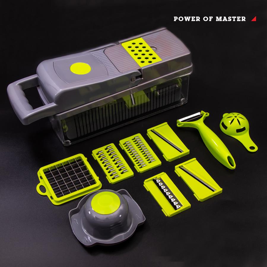 

Многофункциональная овощерезка и терка - нарезает кубиками, шинкует, нарезает ломтиками картофель