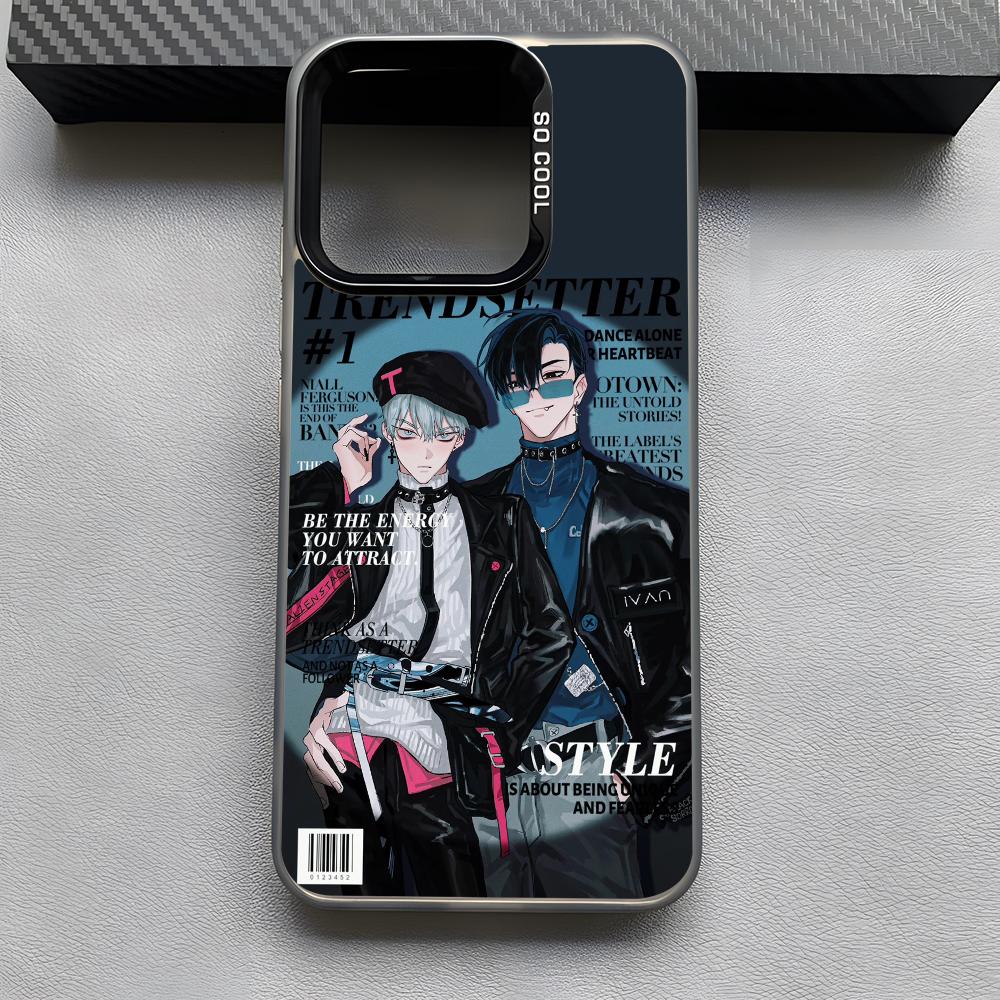 Korean Alien Stage Ivan Till Phone Case For iPhone 16 15 14 13 12 11 Pro Max Grey Black Matte Laser Metallic Aurora Funda