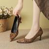 Retro Pointed Thin Heels High Heels Women's Spring and Summer 2025 New Temperament Shallow Commuting Fashion Versatile Single Shoes