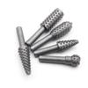5pc Black Woodworking Wolf Tooth Stick Silver Rotary File DIY Grinding Accessories Set Electric Grinding Head Tool Set