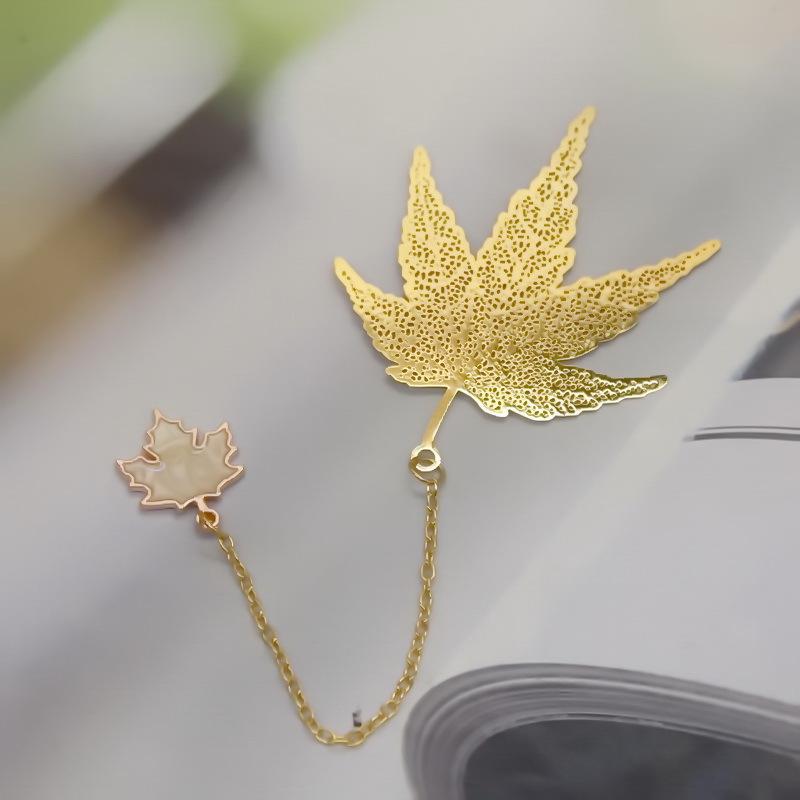 Brass Leaf Vein Metal Bookmarks - Student Stationery & Gifts (2026)