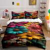 Colorful Oversized Flower Pattern. Bedding Sets Duvet Cover Sets Duvet Covers Pillowcases(1 * Duvet Cover 2 * Pillowcases Without Duvet Insert)