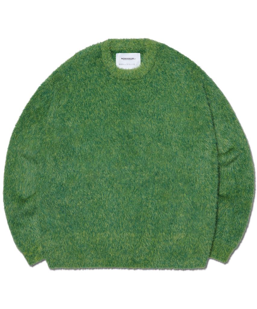 Nomaenyueol Fuzz Hairy Knit - Grass Green