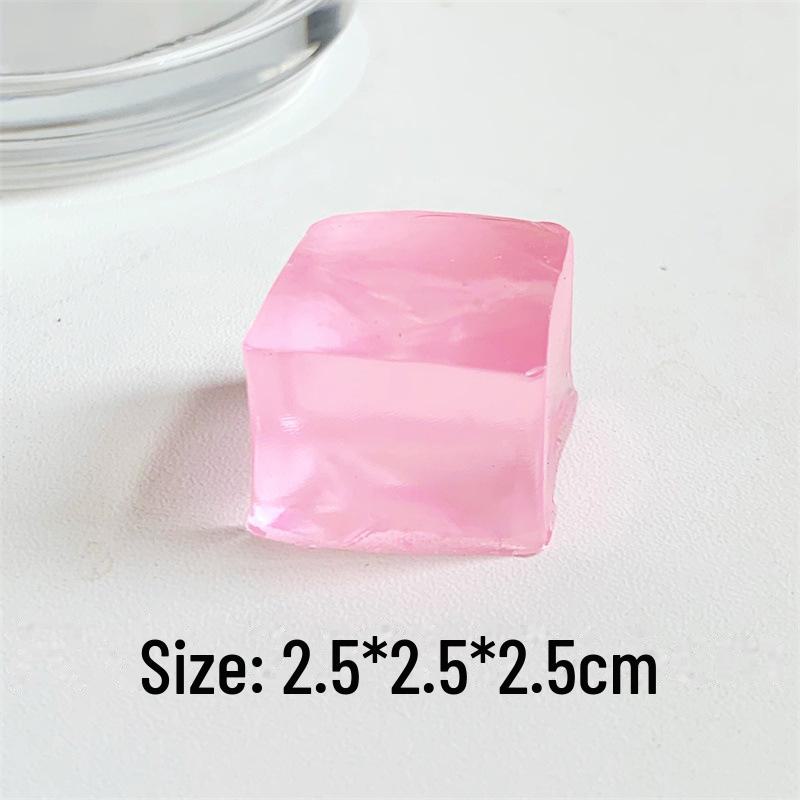 

Симпатичные кубики льда с морской солью в стиле Xiaohongshu, гелевые игрушки для снятия стресса Pink ice cubes розовый