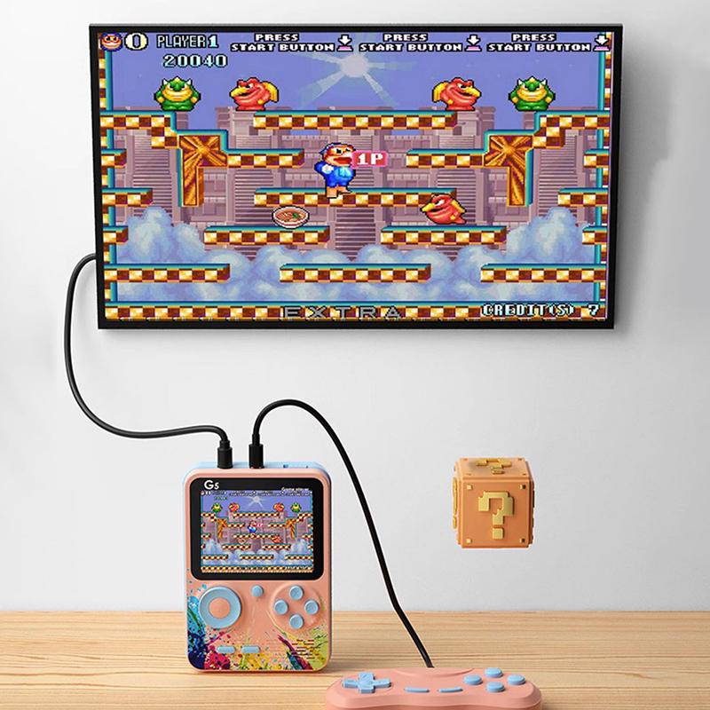 G5 Retro Handheld-Spielkonsole Mit 500 Klassischen Spielen 3,0-Zoll-Bildschirm Tragbare Wiederaufladbare Spielmaschine Kindergeschenk