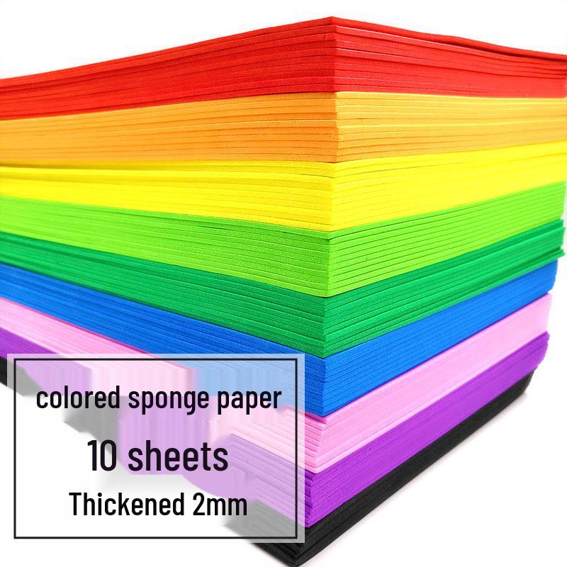 A4 2mm Glitter Foam Paper - Thick Colored Sheets for Crafts & Kindergarten Projects