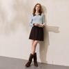 Sancai 2026 Winter High-Waisted A-Line Mini Skirt
