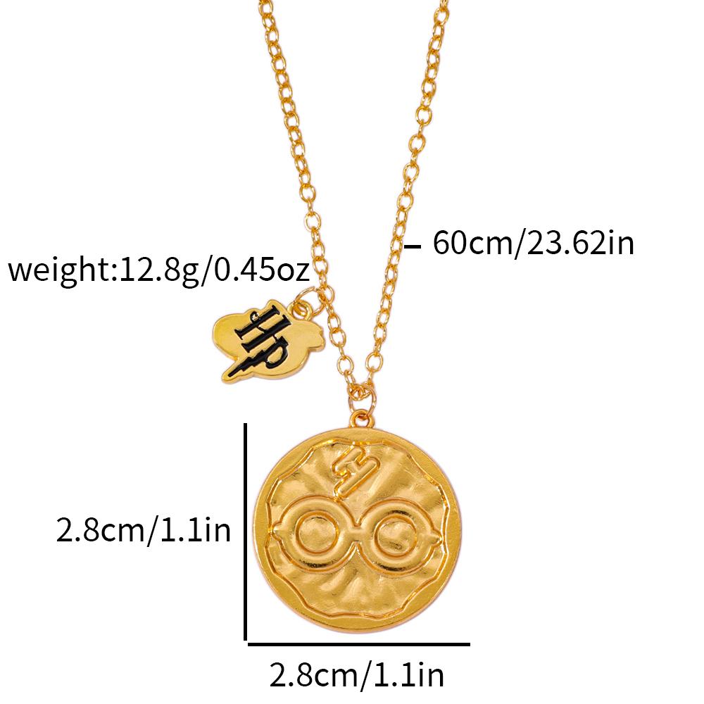 

Men s Gold Color Chain Necklace with Quidditch Deathly Hallows Pendant Cartoon Goblet of Fire Jewelry for Muggles And Wizards