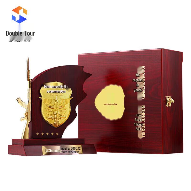 Veterans Wooden Flag Souvenir with Silk Gift Box