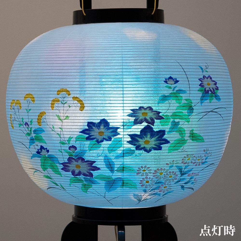 Buddhist altar shop Takita Shoten Paired Bon rotating Height 80cm x fire box diameter 34cm Washi paper paired Bon lanterns issued by Takita Shoten
