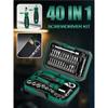 40-In-1 Screwdriver Wrench Kit Sleeve Set Ratchet Screwdriver Wrench Kit Diy Household Repair Tool Magnetic Screw Driver Bit Set