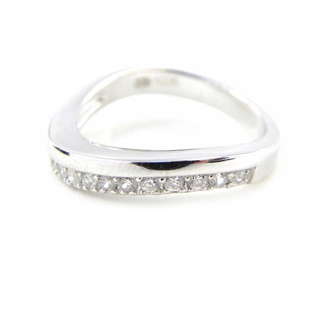 Silverring 'Goddess' silvervit (rhodiumpläterad) - 4 mm