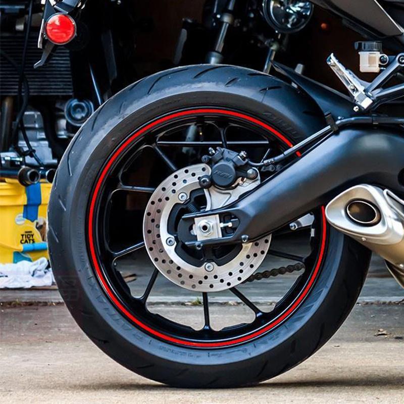16 Stück/Set Motorrad Rad Reifen Aufkleber, reflektierendes Felgen Klebeband Aufkleber, Motorrad Auto Dekorationszubehör
