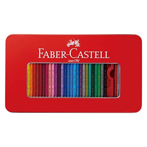 

Faber-Castell Oil-Based Colored Pencils, Flat Can, 60-Color Set, TFC-CP/60C, Red